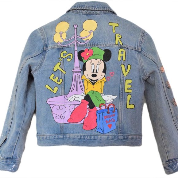 Hand Painted Denim Jacket NEW - Picture 1 of 5
